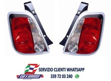 COPPIA DX+SX FANALI POSTERIORI BORDO BIANCO MARELLI FIAT 500 DAL 2007 AL 2015