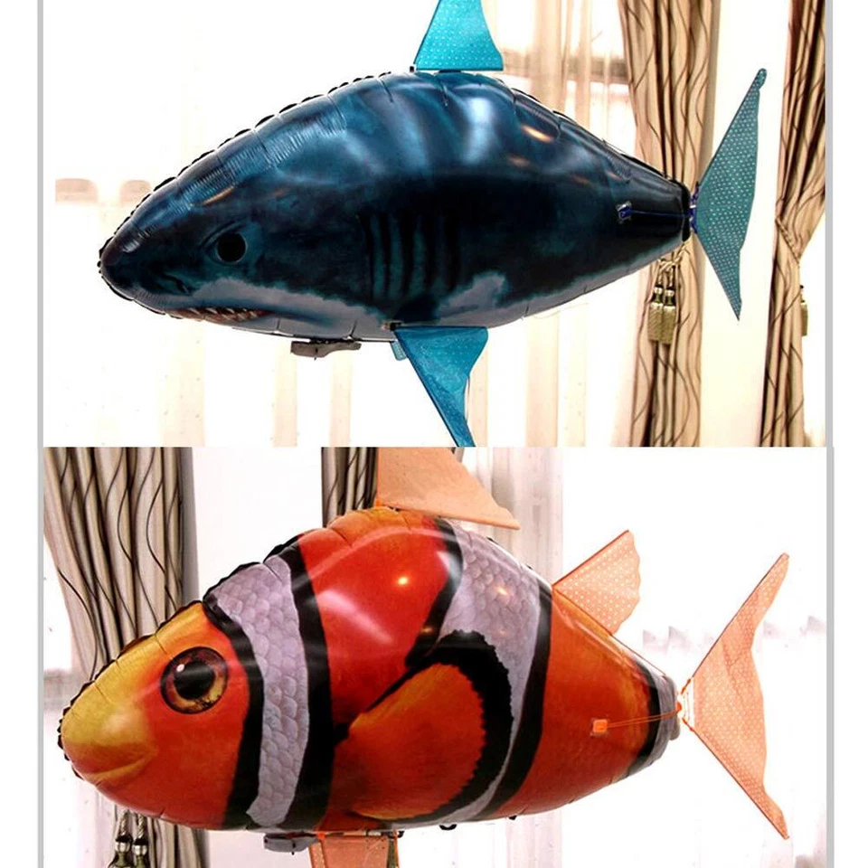 Remote Control Shark Toys Swimming Fish RC Animal Toy Infrared RC Fly Air Balloo - Image 2 of 4