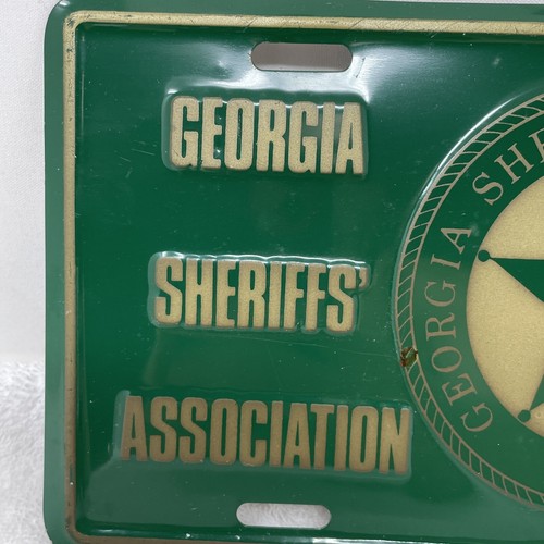 Aluminum“Georgia Sheriffs’ Assoc 1998 Honorary Member” License Plate - Picture 2 of 5