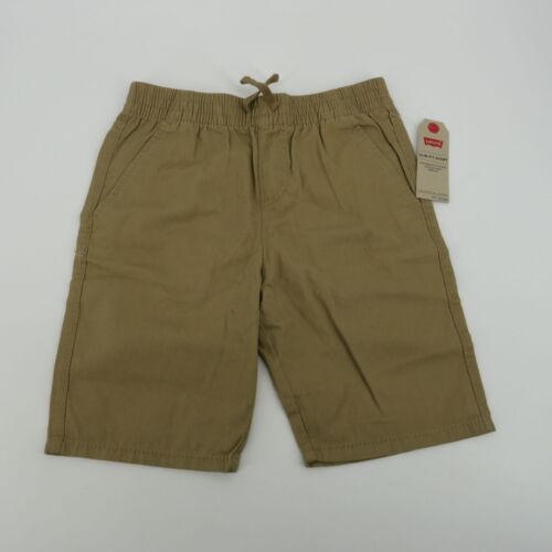 Levi's Boys Brown Pull On Elastic Waist Shorts Medium NWT $42 - Picture 1 of 4
