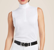 Ariat Womens Aptos Show Shirt Sleeveless White - X-Large / Large / Medium