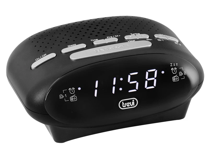 Trevi RC 821 D Radiosveglia AM FM Elettronica Digitale Nero Orologio, fotografia 3 di 3
