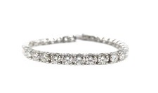 3 mm Round Moissanite Tennis Bracelet 925 Sterling Silver Moissanite Bracelet