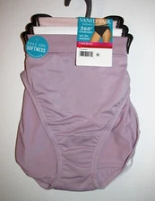 Womens 3Pk Radiant by Vanity Fair SOFT Hi-Cut Briefs (Size 4XL) BRAND NEW W TAGS