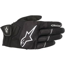 Alpinestars Atom Gants De Moto Été Ville Avec Écran Tactile Noir Et Blanc