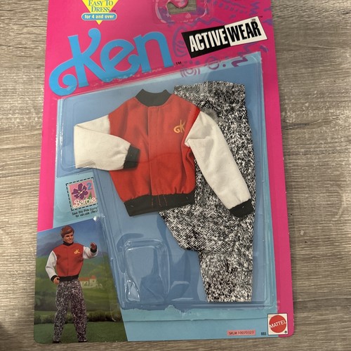 Mattel 1991 Ken Sport Active Wear Letterman Jacket red and white ...