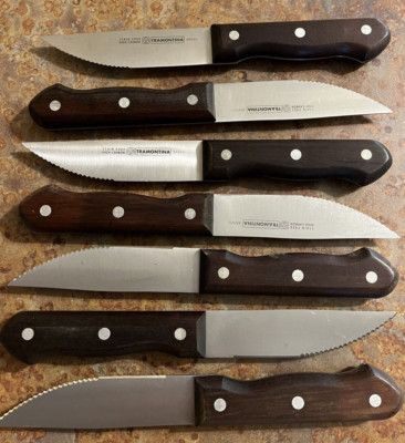 Tramontina 4 1/2'' Serrated Blades-Stain Free High Carbon Steak Knives - Brazil