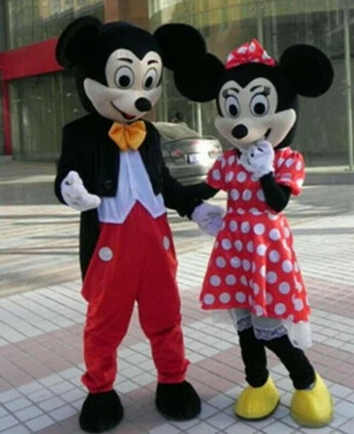 HANDMADE Adults Mickey & Minnie Mouse Mascot Costume Suits Cartoon Party Dress Character