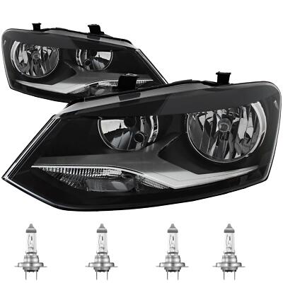 Halogen Scheinwerfer Set für VW Polo 6R_ 06.H7/H7 mit Motor inkl. Lampen 1361011