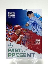 *Mike Trout and Micky Mantle* 2018 Diamond Kings Baseball Past and Present #PP-8