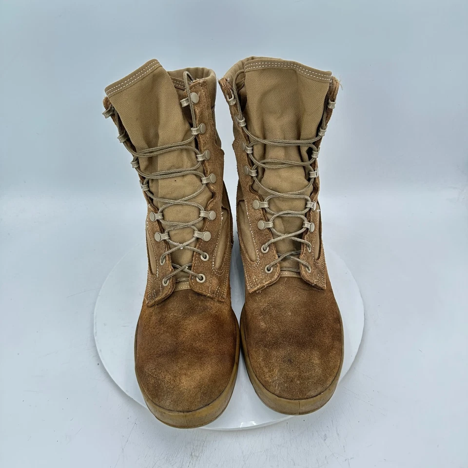 Bota de Senderismo Belleville Hombres Talla 11.5R Marrón Caqui Gamuza Lona Suela Vibram Foto 3 de 4