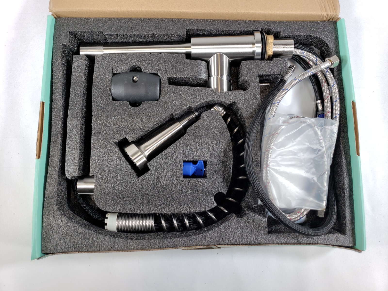 FORIOUS Kitchen Faucets, Brushed Nickel Kitchen Sink Faucet 