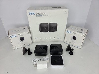 Blink Security System 4 Outdoor Security Camera Battery Powered + 2 Indoor Cams