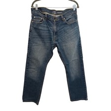 Signature Levi Strauss Gold Straight Jeans Mens Distressed Denim Casual 36" x 30