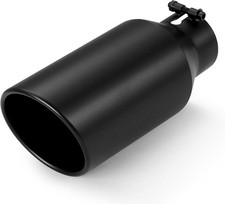 Black Exhaust Tip 3 Inlet 5 Outlet 12 Long Bolt On Slant Cut Stainless Black Exhaust Tip 3 Inlet 5 Outlet 12 Long Bolt On Slant Cut Stainless