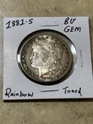 1881-S Morgan Silver Dollar ☆ 90% Silver Coin ☆ BU Gem ☆ Rainbow TONED 🌈