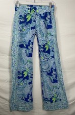 NWOT Women s Lilly Pulitzer Bal Harbour Palazzo Pants Sea Sirens Blue - XXS