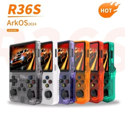 R36S Handheld Video Game Console 3.5'' IPS Screen, 64GB, 15000+ Games