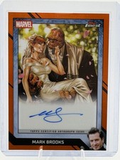 2026 Topps Finest Fantastic Four Artist Orange Refractor Mark Brooks Auto /25