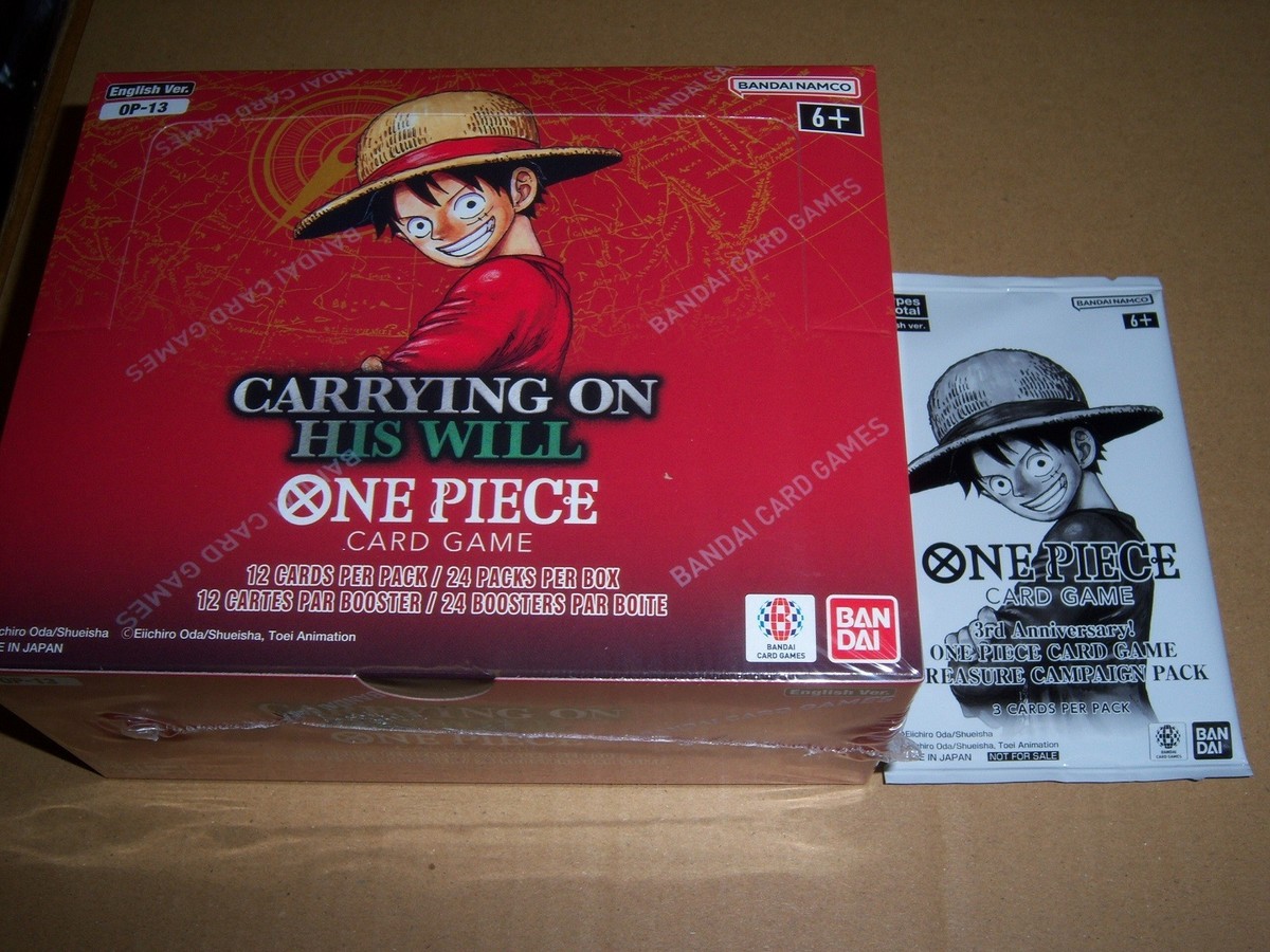 ONE PIECE TCG CARRYING ON HIS WILL BOOSTER BOX + FREE TREASURE