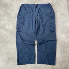 Stone Creek Cargo Trousers Mens 40" Straight Fit Workwear Pants, Navy