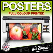 Poster Printing Service | A0 A1 A2 A3 A4 | Matt, Satin or Gloss Finish Paper