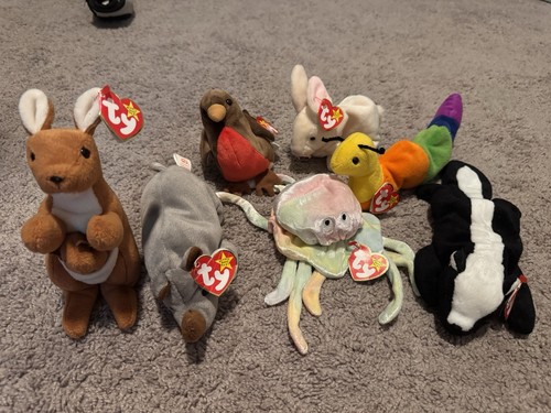Lot Of 7 TY Beanie Babies