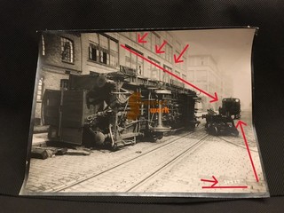 Foto von 1937 Eisenbahn Unfall Lokomotive Kleinbahn/ Ottensener Industriebahn ?