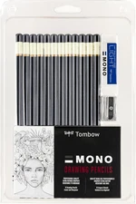 Tombow 51523 MONO Drawing Pencil Set, Assorted Degrees, 12-Pack. Professional Qu