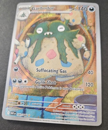 Garbodor 141/086 Illustration Rare White Flare Pokemon Holo Lp