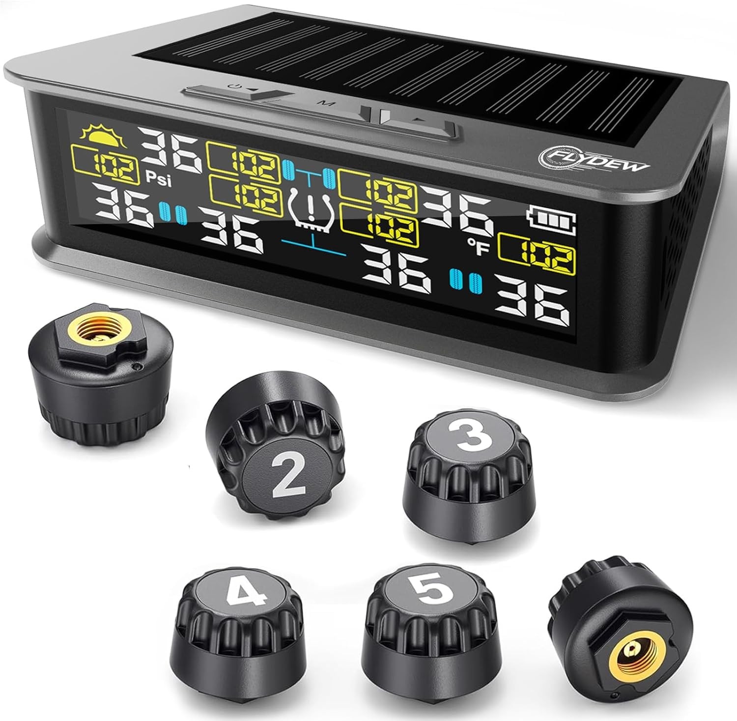 6-Wheel RV Tire Pressure Monitoring System (TPMS) - 6 2.5 Inches-6 Sensors