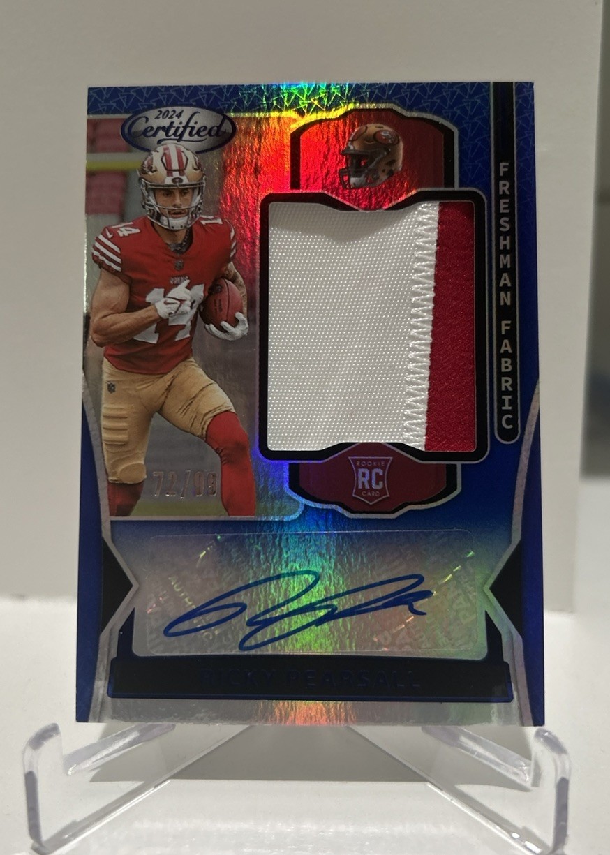 Ricky Pearsall Panini Certified Freshman Fabric Mirror Signatures #FMSRPL Blue