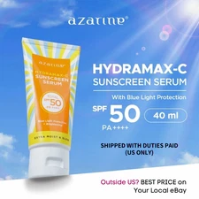 AZARINE Hydramax-C Sunscreen Serum SPF50 PA++++ Moisturizing & Glowing 40ml