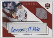 2015 Panini USA Baseball Jersey Signatures 42/99 Connor Ollio #17 Auto 1t3