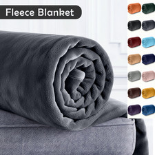 Luxury Plush Fleece Throw Blanket Soft Warm Cozy Cover for Bed Sofa All Season