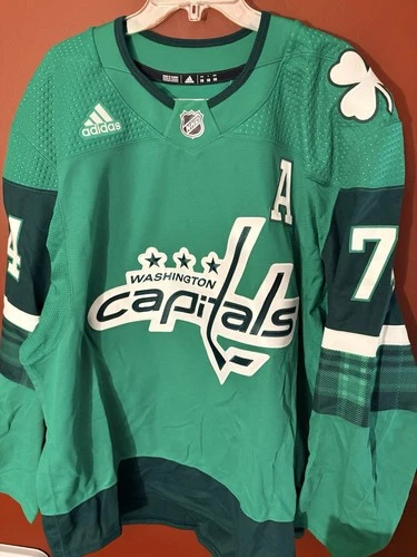 Adidas John Carlson Autographed Washington Capitals Go Green Hockey Jersey