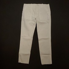 Nili Lotan Shon Corduroy Pants Womens 4 Bone High Rise Baggy Wide Bow Leg USA