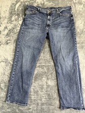 Wrangler Mens Jeans Regular Fit Blue Denim Size 42x29 Classic