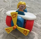 VTG 1980 Fisher Price Little People Pull Toy Airplane With Pilot (no String)