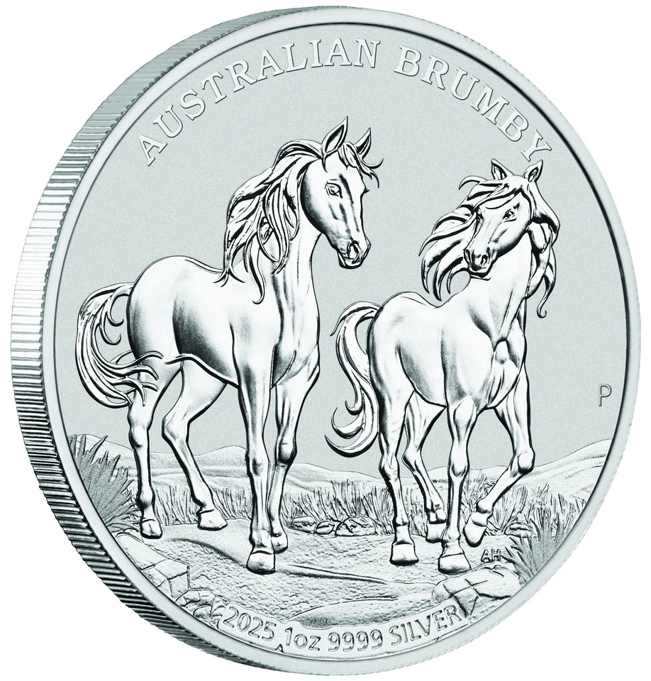 Silbermünze 1 oz Australien Brumby 2025 Silber Münze 999 Perth Mint - Bild 2 von 3