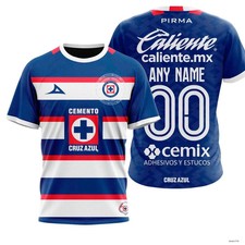 Custom Name LIGA MX Cruz Azzul 2025 Goalkeeper Away Shirt 3D Mexico Soccer Tee