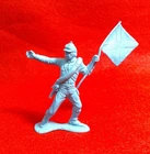 Marx vintage Custer's Last Stand playset flagbearer light blue Reb lot#12