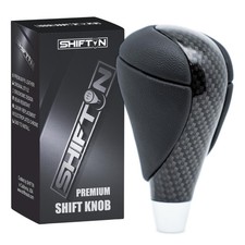 Black Leather Carbon Pattern Gear Shift Knob Shifter for Lexus ES300h ES350 G...
