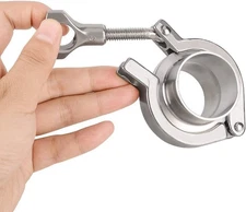 OD 38 -102 mm 3" 2" 4" Sanitary Weld Ferrule + Tri Clamp + PTFE Gasket  SS 316