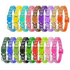 BOUMUSOE 18Pcs Puppy Collars for Litter Adjustable Puppy Whelping Collars S