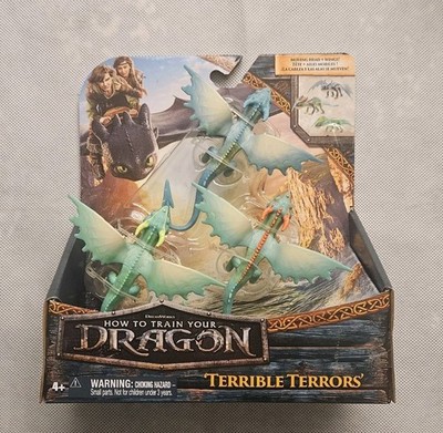 RARE Dreamworks TERRIBLE TERRORS How To Train Your Dragon Live Action 3 Figures
