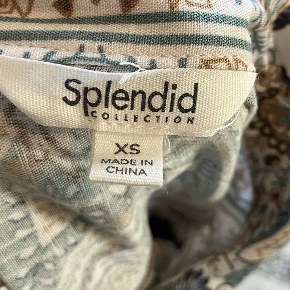 Espléndida Camisa Mujer Talla XS Mackenzie Estampado Cachemira Blusa Abotonada Foto 4 de 4