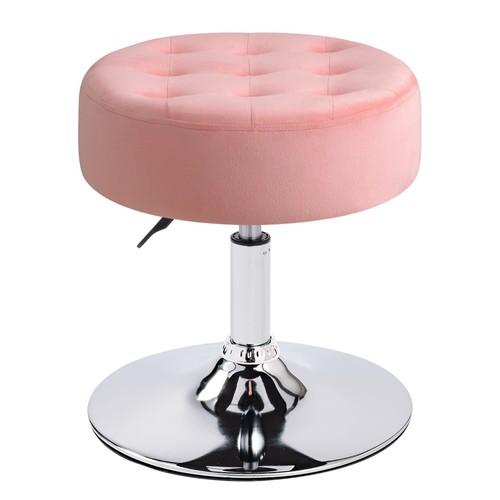 Furniliving Mid-Century Velvet Tufted Makeup Ottoman Stool, 360°Swivel Adjust... - Picture 8 of 8