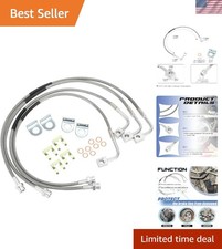 89716 Stainless Brake Lines Front And Rear Extended Brake Lines Compatible With