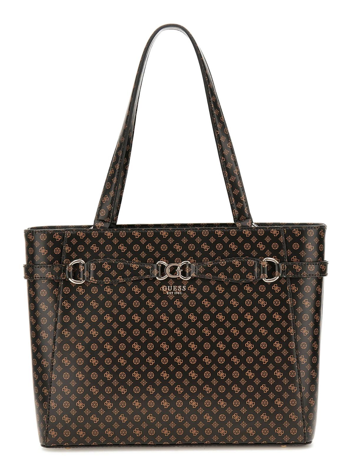 GUESS shoulder bag Arlena Noel Tote Bag Mocha Logo
